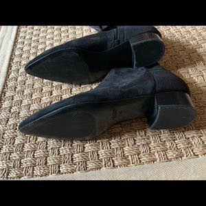 NWOT black knee high suede/fabric boots Zara 9